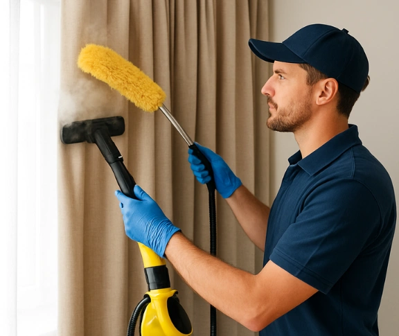 Trusted blind cleaning technician Matty Curtain Cleaning smithfield-nsw QLD