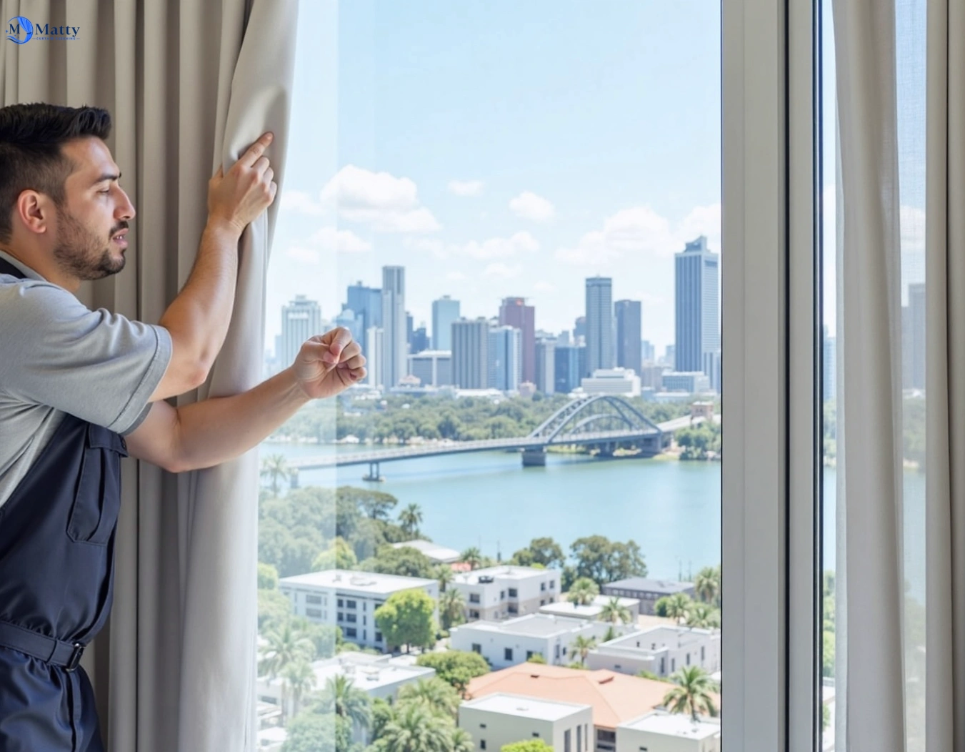 Professional curtain steam cleaning service smithfield-nsw QLD by Matty Curtain Cleaning